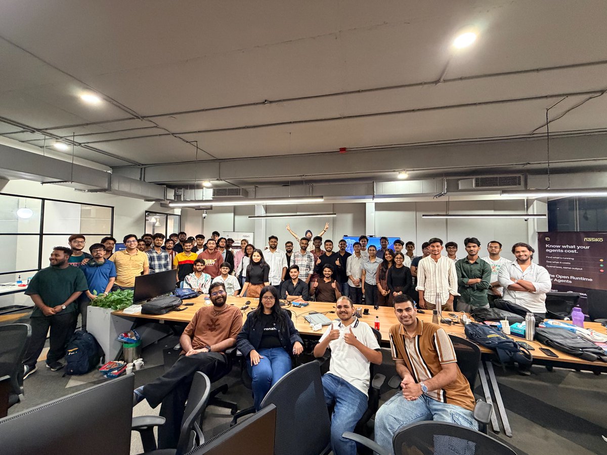 anakinHQ's tweet photo. That’s a wrap on the Nasiko Build-A-Thon 🛠️🔥

A room full of builders, a lot of ideas, and some seriously fun things shipped.

Congrats to all the winners, and big thanks to @nasikolabs and @DronaHQ for having us along for the ride ❤️

And of course, thanks to everyone who showed up and built with us!

Shoutout to our amazing team for running the show! @neutr0n420 @iSnehaBiradar @aharna_twt @shrawansaproo @Mrbbkills  ❤️