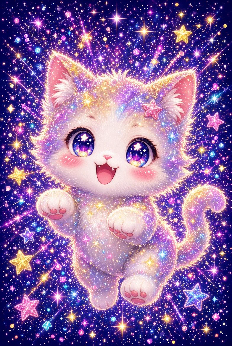 AIART 猫吉 в X: „キラキラにゃん☺にゃん☺✨️😸“ / X