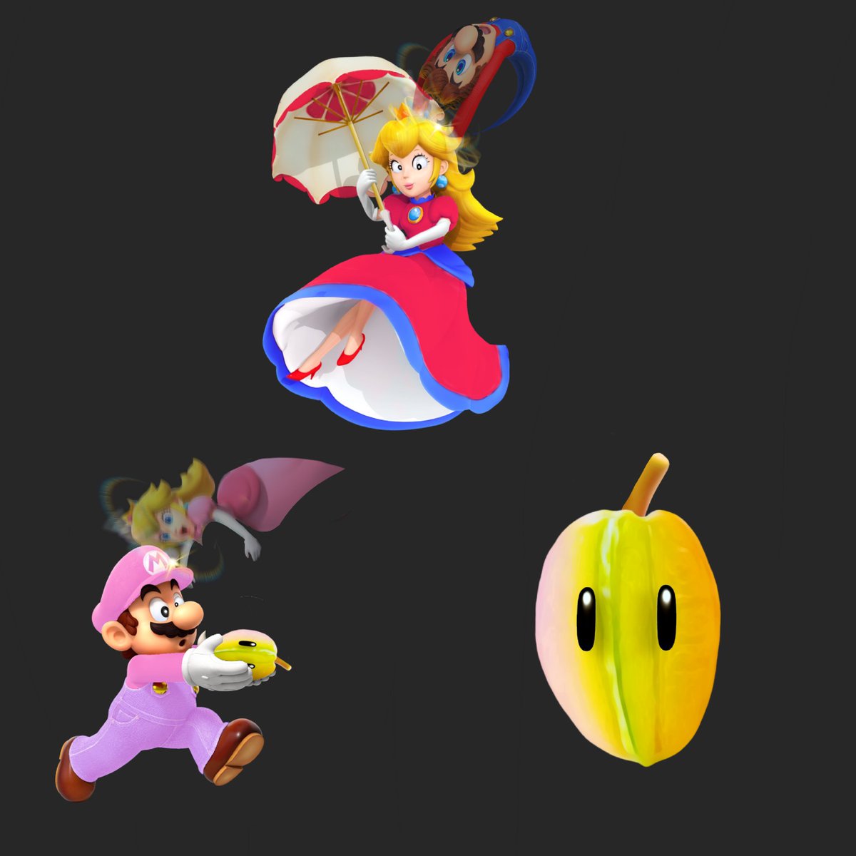 Dazmyy's tweet photo. I did the whole concept for the new 3D Mario called Super Mario Unveiled! The whole story is in the video. I also made a new power-up that swaps characters' bodies. Like Mario, Luigi, Peach, Toad, and others. #SuperMario #Nintendo @nin10doland https://t.co/LqvffWS0Ww