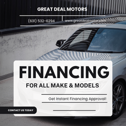 GreatDealMotors's tweet photo. Best Financing Deals - Drive Home for Less!
Save big with our best financing offers. Fast approval, low payments, and a smoother ride home. #BestFinancingDeals #DriveHomeForLess #LowPayments #FastApproval #AutoFinancingSpecials #SaveBigOnCars #CarFinancingDeals #EasyAutoApproval https://t.co/OXYKAyHJHa