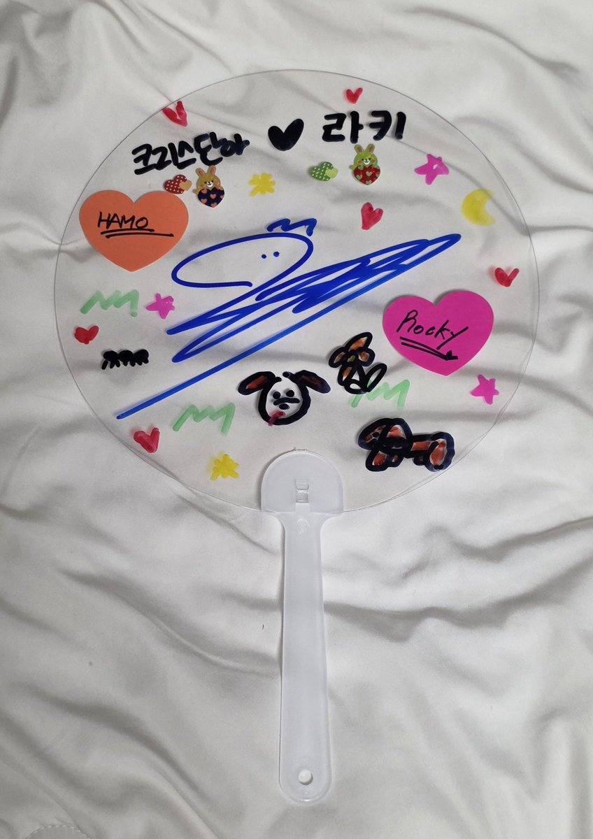 Christina1223L's tweet photo. Such a fun memory decorating this fan together! Here is a 3 min clip from decorating the fan. ❤️ It was true teamwork: he drew the grass, then the flowers while I colored them in. Later he drew an ant, though I originally thought it was a centipede! 🐜 But I couldn't stop laughing when he tried to draw a dog, so he challenged me to draw one instead. Mine's the cute one with the tongue sticking out! 🐶

​I am going to miss him so much, but I am so grateful for sweet memories like these. 🥹❤️