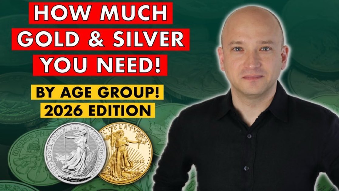 BaldguyMoneyza's tweet photo. If you’re struggling to understand how much Gold &amp; Silver you need in 2026 - watch my video on YT today at 10am New York time.

We premier with a LIVE CHAT and also discuss developments from the last week that tell me a lot about the next few months for Gold &amp; Silver! https://t.co/wJcUuSzwlk