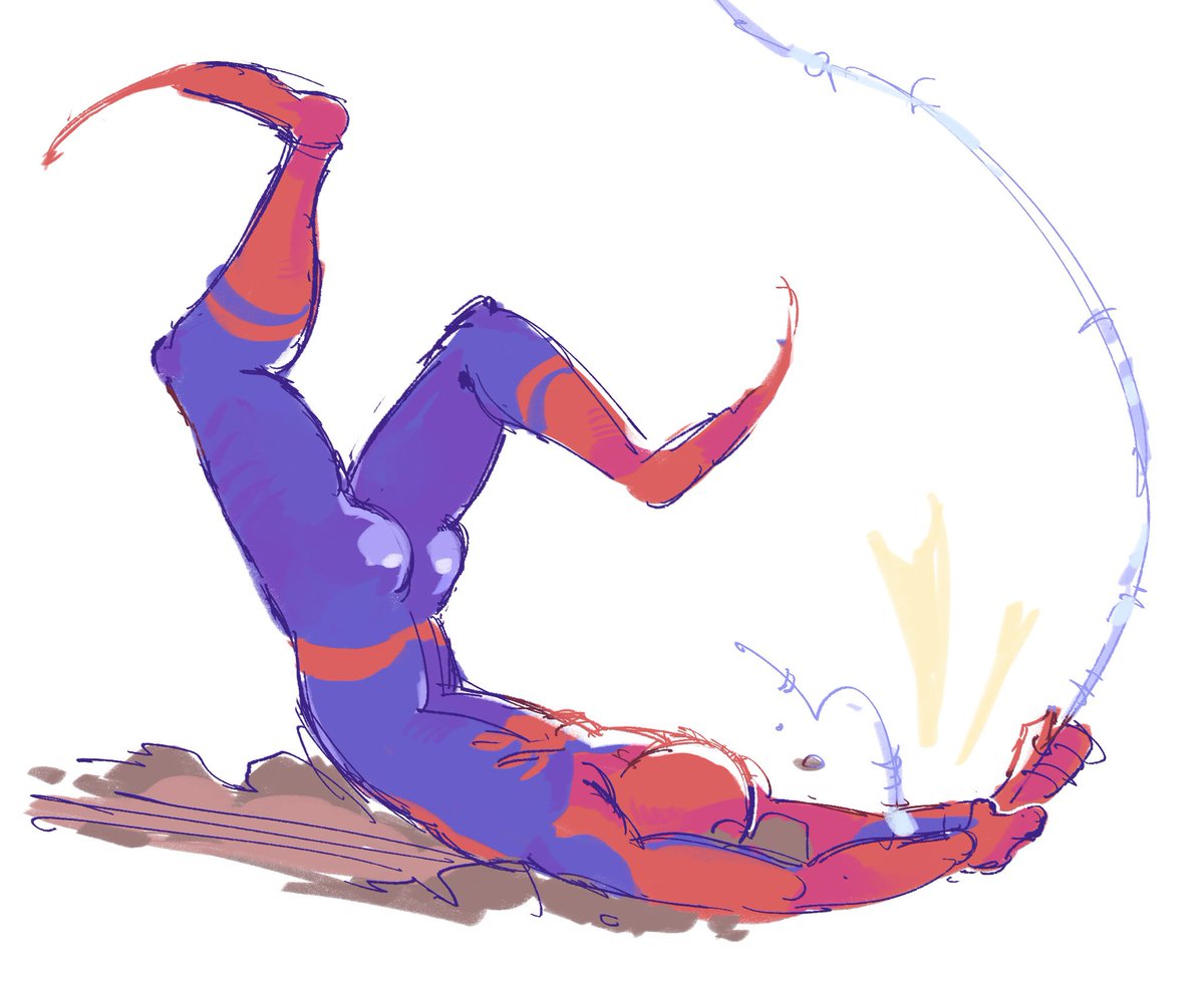 spoopdeeedoop's tweet photo. friend gifted me unbeatable to draw spidey eat shit https://t.co/bmzcMNHJdq