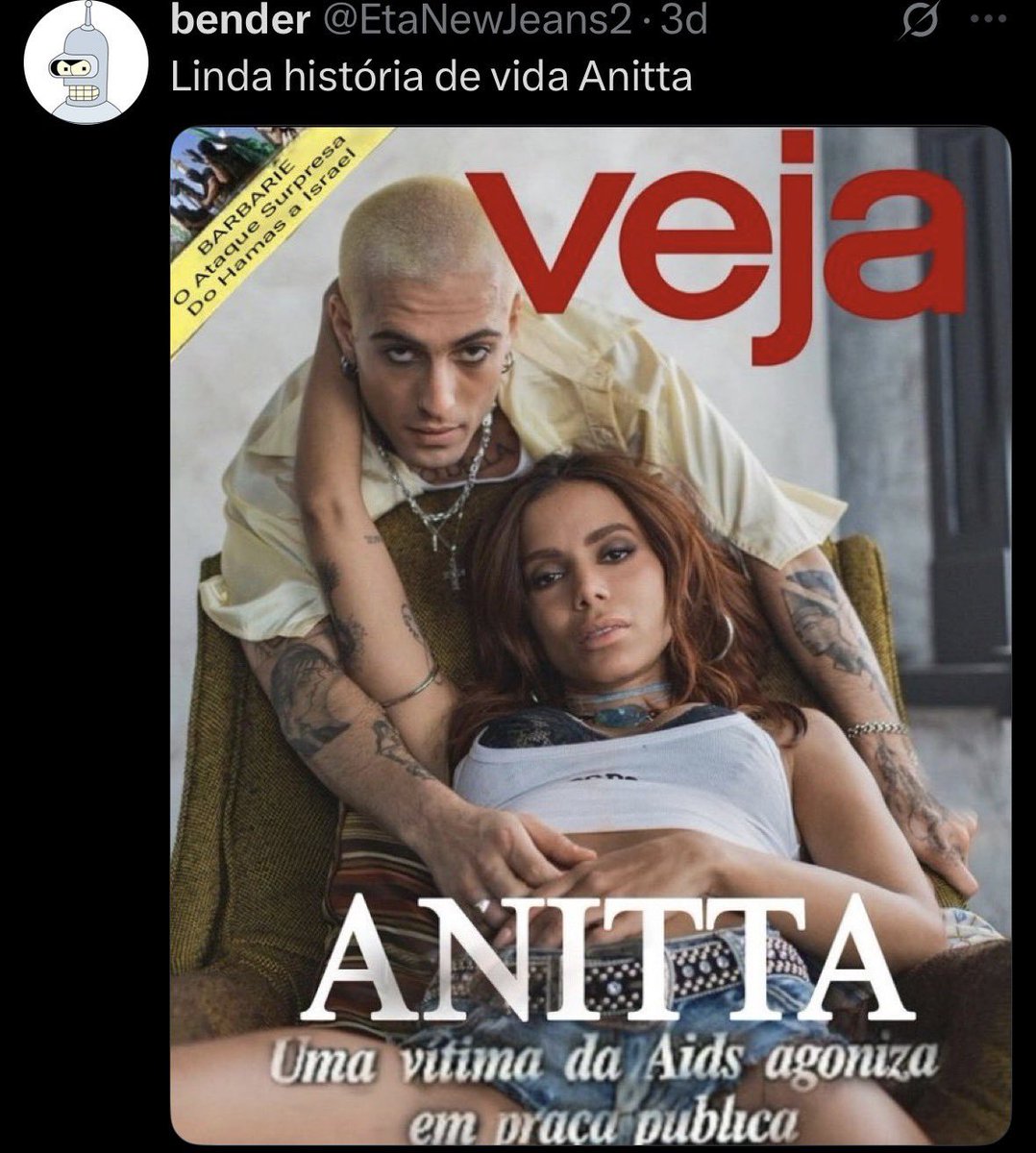 boyfromvenus19's tweet photo. Quando esses ratos ignobios fazem "piadas" relacionando a Anitta a HIV, depósito, zoo, falando que ela faz macumba prós outros, é bonito, né? Cambada de hipocritas sem caráter nojentos https://t.co/uCrtTLrLXM
