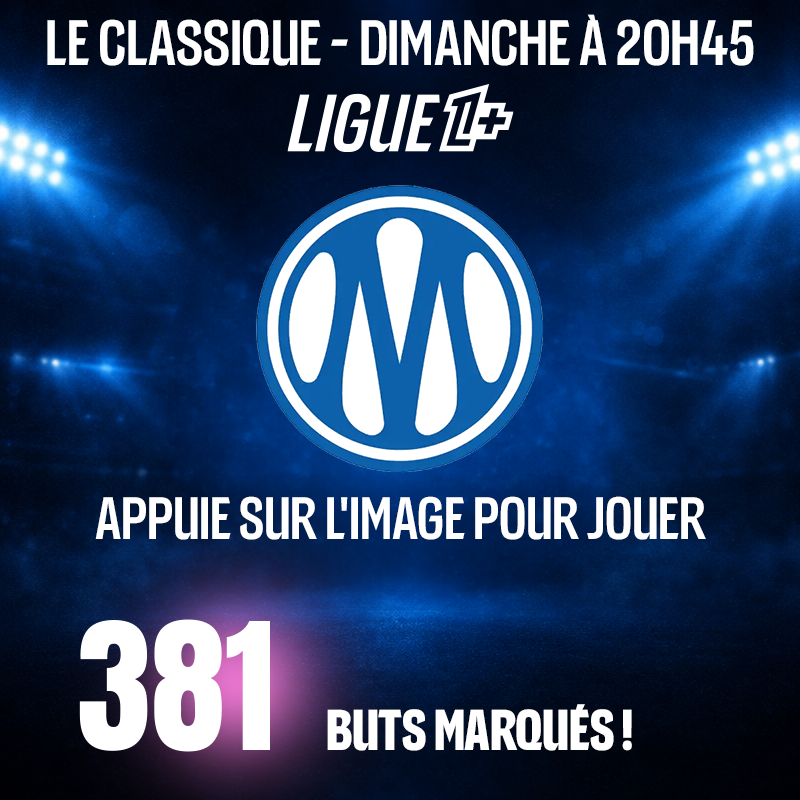ligue1plus's tweet photo. MARQUE UN BUT POUR L’OM... OU LE PSG
Clique sur ton équipe, chauffe ton pouce, un challenge de vitesse t’attend...
A gagner : le ballon du match OM-PSG de dimanche.

En participant, tu recevras aussi une notification pour te prévenir du début du match.