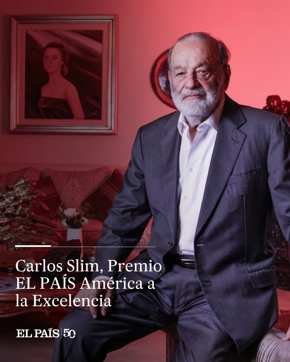 elpais_america's tweet photo. El empresario Carlos Slim Helú ha sido galardonado con el primer Premio EL PAÍS América a la Excelencia como reconocimiento a su trayectoria tanto en los negocios como en la filantropía. Slim Helú (Ciudad de México, 86 años) se ha convertido desde hace tiempo en la brújula financiera de México, tanto para el sector privado como para los distintos gobiernos del país norteamericano

Este premio, que se constituye con vocación de permanencia, será entregado en una ceremonia en el Museo Soumaya de Ciudad de México el próximo 18 de noviembre, y es una muestra del compromiso de EL PAÍS con América, donde cuenta ya con seis ediciones y más de un centenar de periodistas

Lee más en: https://t.co/hL0QrgjXRw