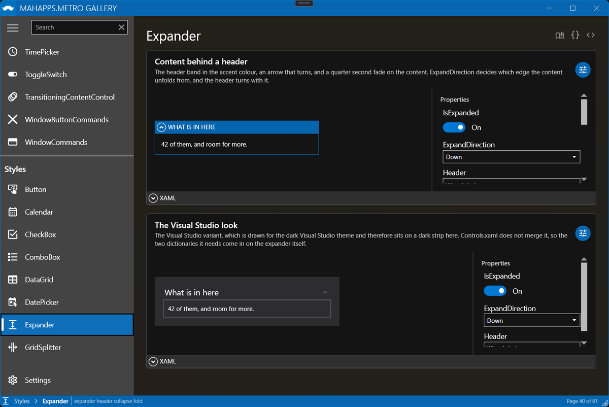 punker76's tweet photo. They keep telling us #WPF is dead.

I built something new anyway: the MahApps.Metro Gallery.

Yes, it is "just" a demo app. But hey ;-) it's made with ❤️

https://t.co/fthxLnkABN

#WPF #dotnet #MahApps #ControlzEx https://t.co/06F4YuErP3