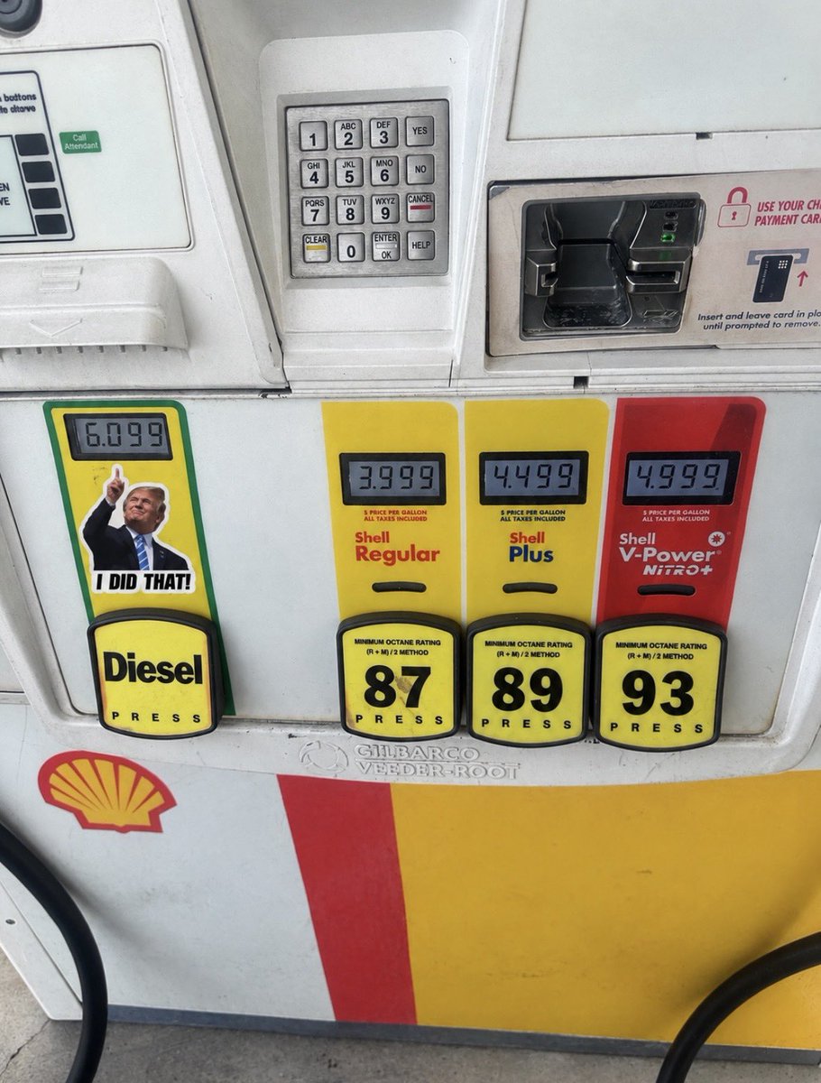 BrittanyinTexas's tweet photo. Got my Trump stickers and ready for some fun. 

Gonna slap these suckers all over gas pumps across Texas, just like MAGA did. https://t.co/oQjBuBMP2q