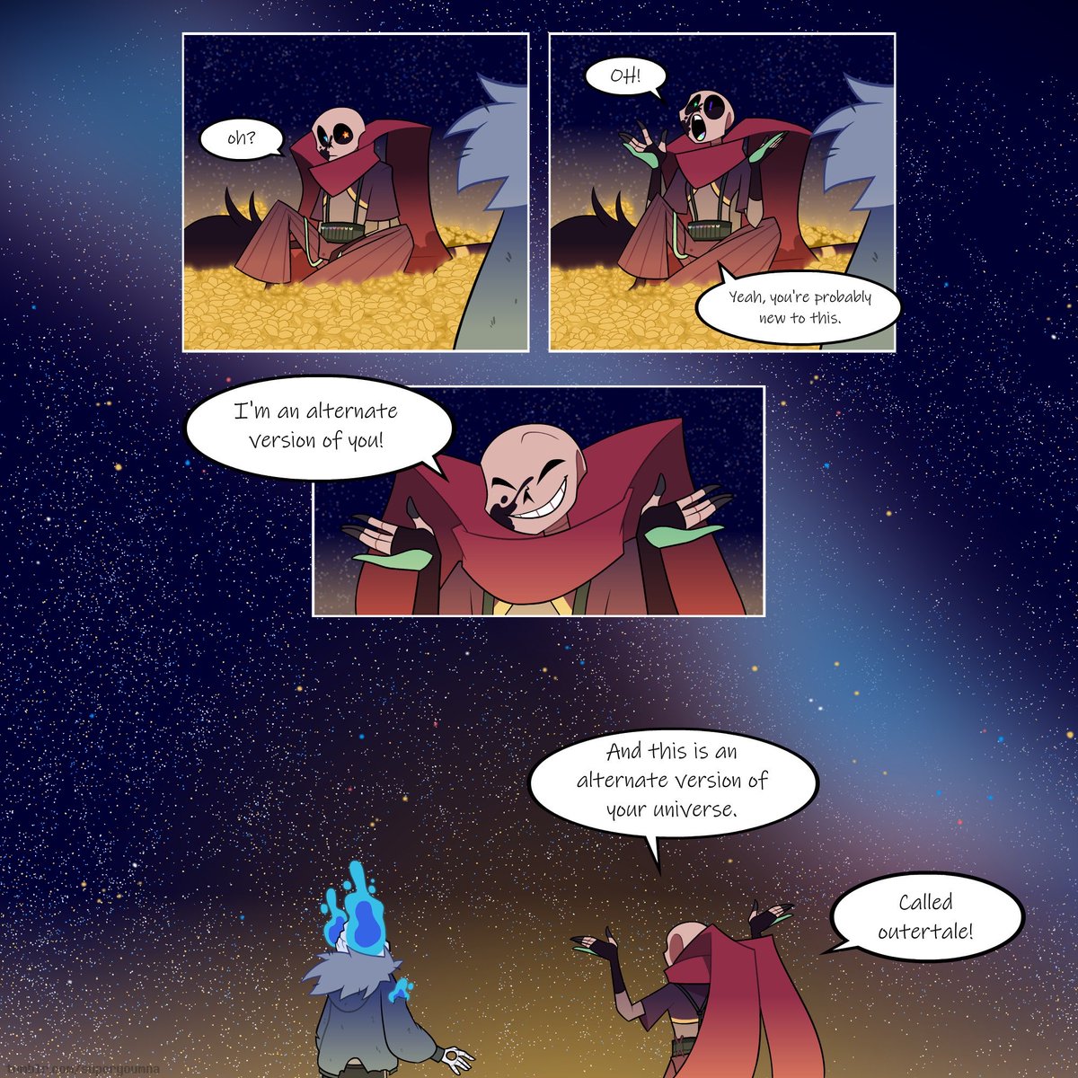Colorsans_info's tweet photo. C: Who the HELL are you!?
I: Sorry! you can call me Ink!
C: I... I just wanted to see the stars...
C: Why... do you look like me?

I: oh?
I: OH! Yeah, you're probably new to this.
I: I'm an alternate version of you!
I; And this is an alternate version of you universe. https://t.co/l5xQ7fLYWs