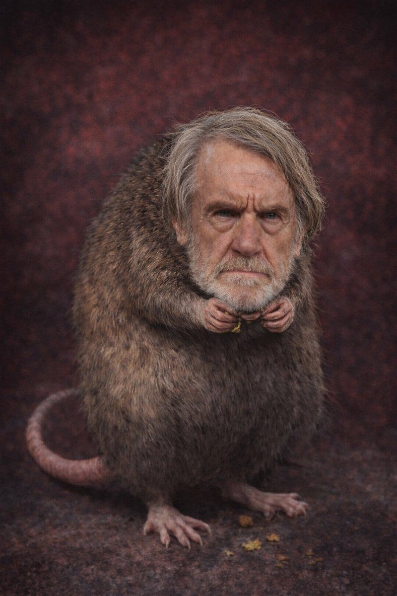 Gazelliottmufc's tweet photo. Get this rat out #RatcliffeOut #GlazersOut https://t.co/PV8JhqwqEb