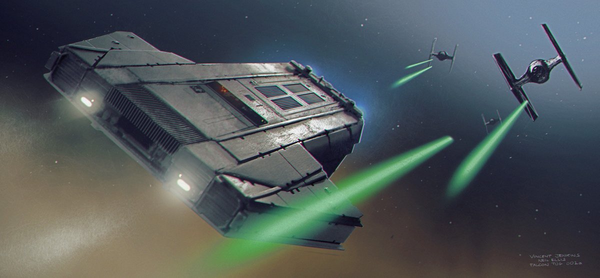 vincentj_artist's tweet photo. More "Solo" design work, the Falcon escape pod was going to have a story beat that would have ending up showing Han inside the cockpit. #starwars https://t.co/w8NTDARg8X