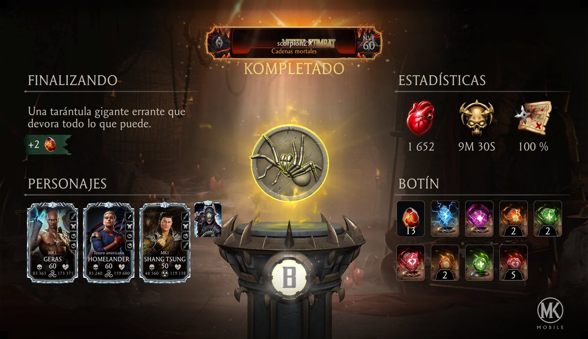 iban25's tweet photo. ¡Acabo de completar un recorrido de la Kripta en Mortal Kombat Móvil! Mira mis estadísticas. https://t.co/Rm7wvqv0OO