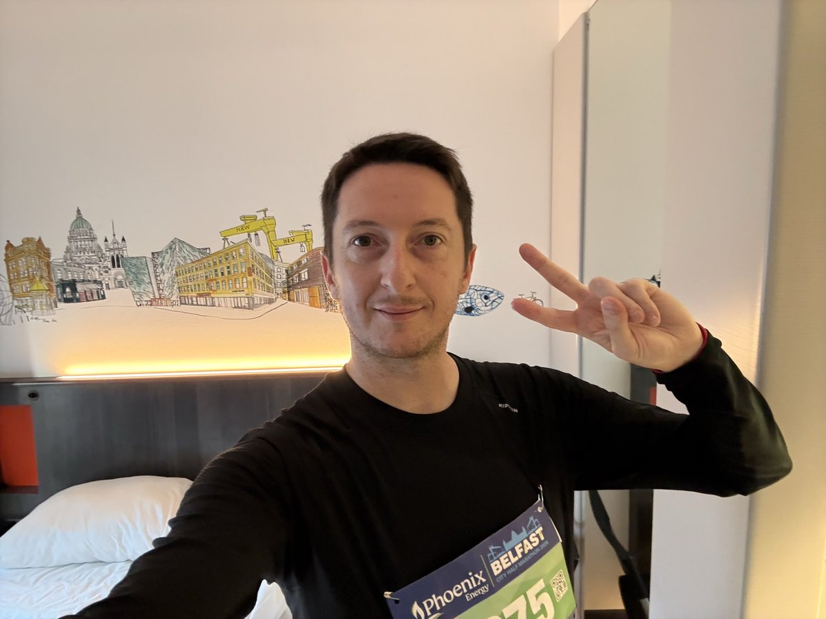 speedynoise's tweet photo. Ran the half marathon in Belfast today, in actual sunshine, which I'm told happens. 🩵
Good craic all round. Huge thanks to the crowd for pretending I looked fine. 🙏
Now a pint to celebrate. Ask me tomorrow how the craic is going.

#belfast #halfmarathon #feeltheenergy https://t.co/7AVRavXBQ3