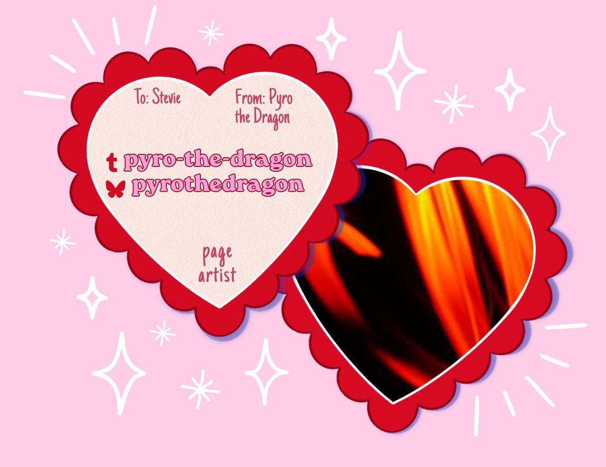StevieInLove's tweet photo. Today’s valentine comes from page artist Pyro the Dragon 💘 https://t.co/L42Xt40MTe