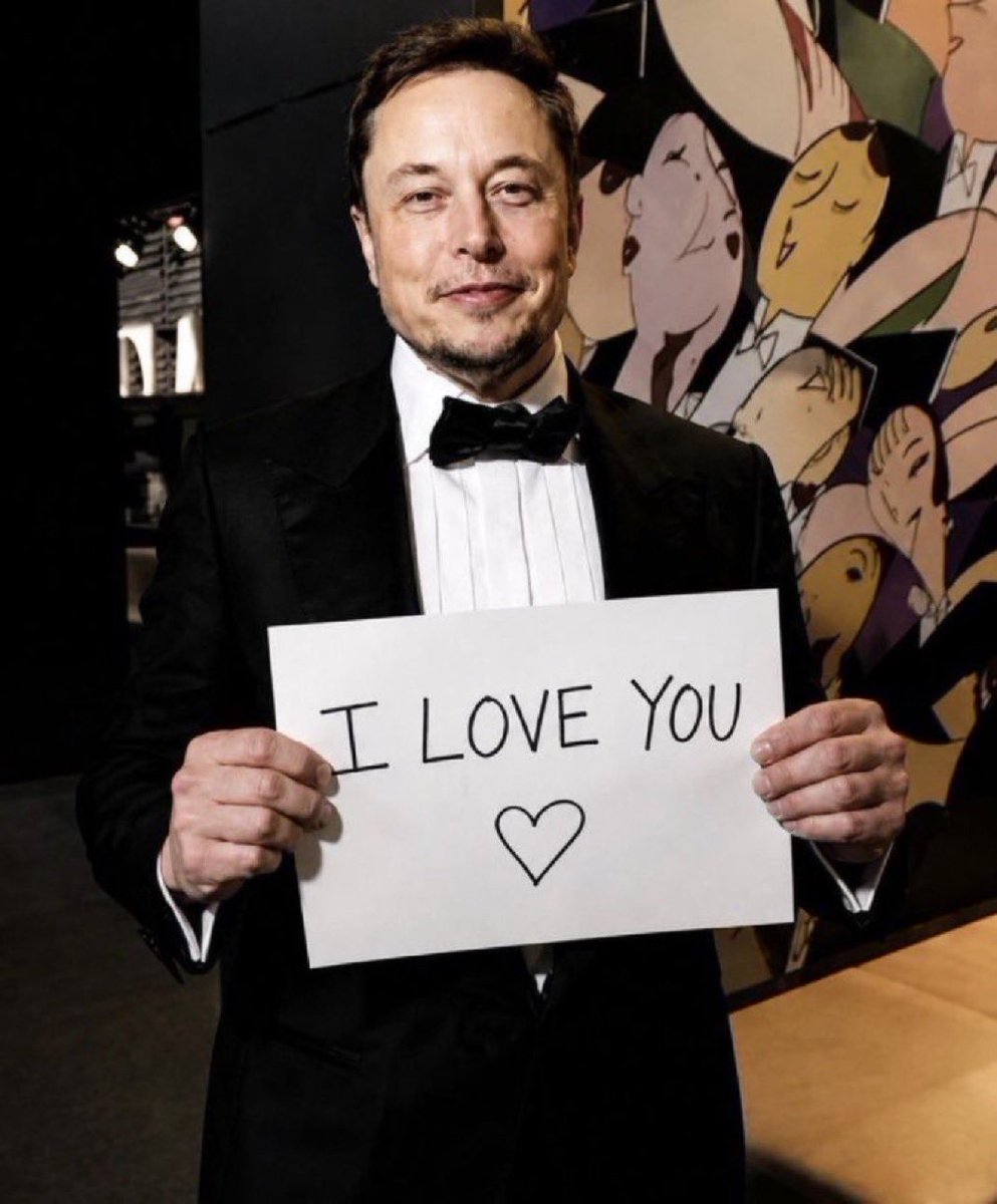 marsmindset8919's tweet photo. ❤️ Elon Says: "I LOVE YOU"

What's your response? 😅 

A) I love you too ❤️
B) Thanks, Elon🤝
C) Let's talk business 👔
D) Where's my Tesla? 🚗 https://t.co/UAXjUk6Grg