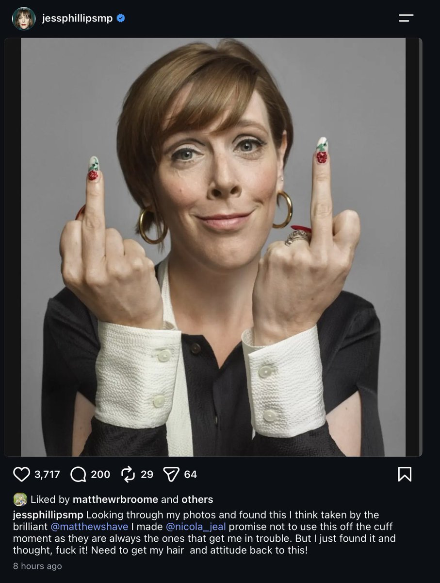 drhingram's tweet photo. Jess Phillips keeping it classy as usual. Beyond embarrassing to see a stroppy teenage attitude in a grown woman, let alone a politician. https://t.co/3VUsf1vQQu