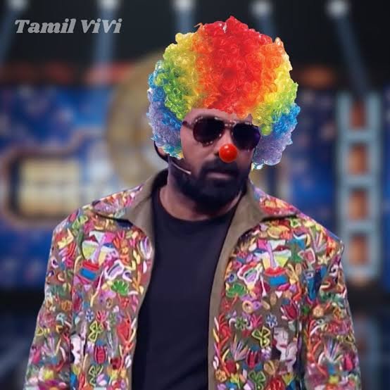 ItzGowthamVJ's tweet photo. Oru host ey contestant mock panni asinga paduthuradhu lam indha clown #VJS aala dhan mudiyum. #Anandhi pesurathu correct illa dha but avangala oru mariyum, PR aunty #LPee ya treat pandrathu oru mariyum iruku. Idhuku peru dha Echa @VijaySethuOffl ??
#BiggBossTamil #BiggBossTamil https://t.co/oKnPyncgHV