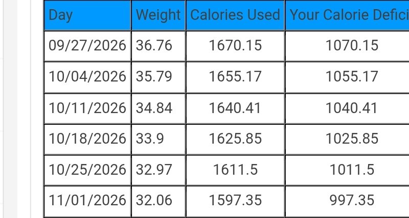 strvfly87's tweet photo. If I eat 600cals everyday and walk 10k steps till the end of October I can reach my gw..hmmm https://t.co/4LjXwHVY4U