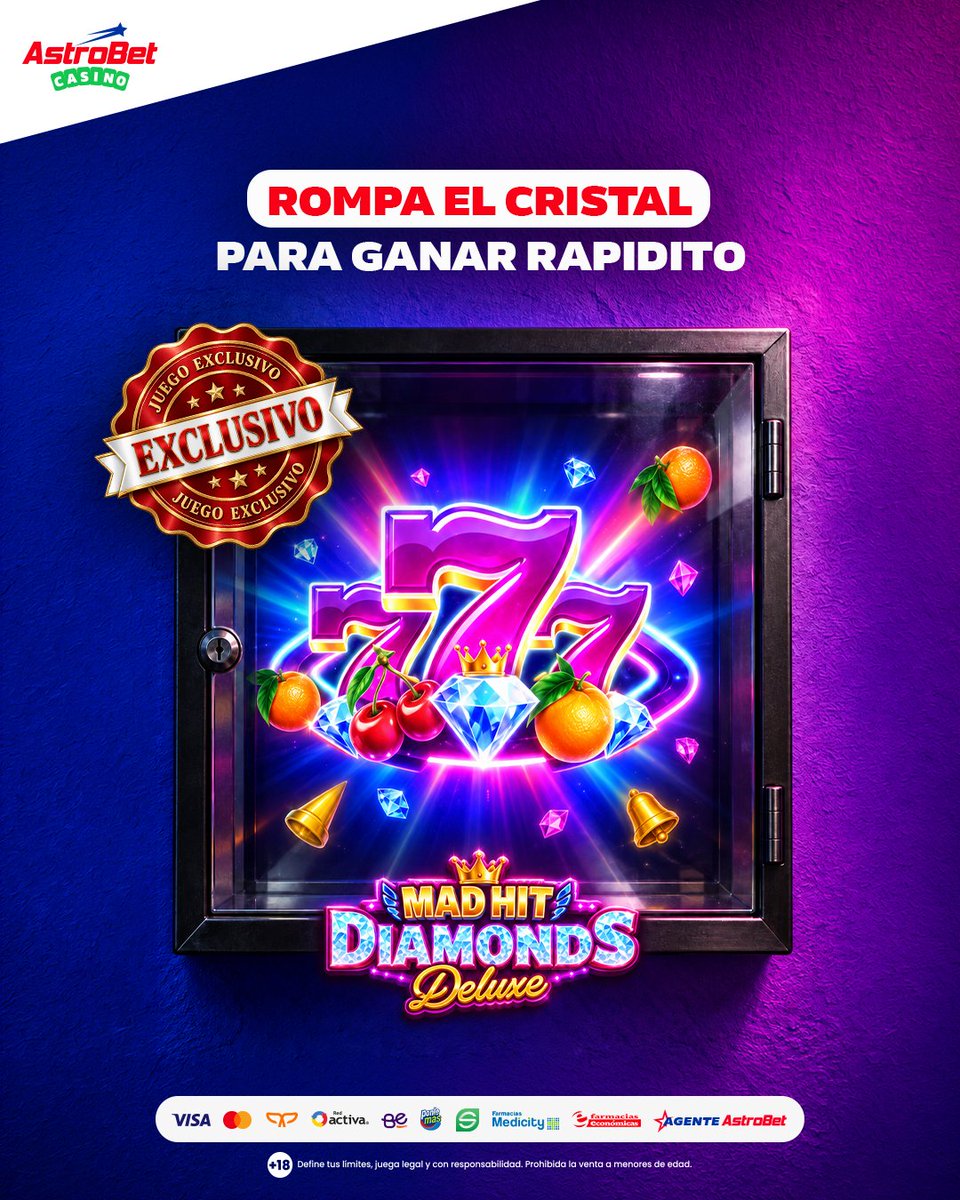 AstrobetOficial's tweet photo. 💎🔥 Pana, aquí los diamantes no son para mirar… son para ir por ellos. 🎰 Entra a Mad Hit Diamantes Extremo, gira y busca ese golpe que haga brillar la jugada. 🐶
👉 Juega en https://t.co/9lAtF7Zydy
#Astrobet #Casino #Slots https://t.co/KOG4749s0p