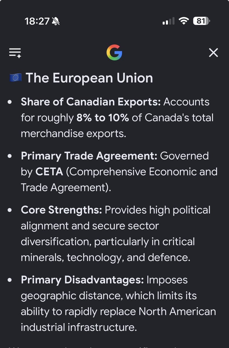 evychevy's tweet photo. @OliverCash9 @FrankVaughanOnX @Christoph3rWad3 UNELECTED**

And Canada’s trade with the US historically far surpasses anything with the EU. Trump won’t be there after this term. Hope that clarifies things. https://t.co/KQG3WQXGU9