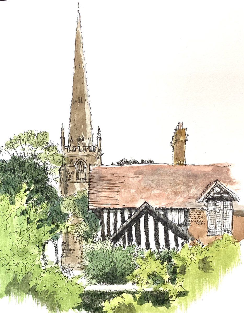 IsaacsEd's tweet photo. More from old Birmingham - St Edburgha, Yardley, one of the few medieval buildings left within the city’s boundary. The timber-framed former Yardley Trust School is in the foreground. https://t.co/J1cnLvsGWS