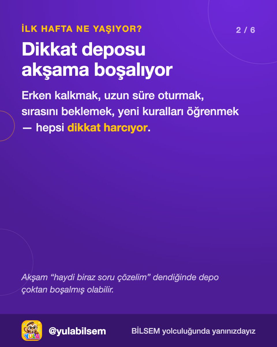 yulabilsem's tweet photo. Akşamları yorulup huysuzlaşması çok normal 🎒 Yeni öğretmen, yeni ortam gün boyu tüm dikkati tüketiyor.

İlk haftalarda uyku düzeni, akşamdan çanta hazırlama ve serbest oyuna öncelik verin. Ders içinse uzun oturumlar yerine her gün aynı saatte 10 dakika yeterli.

#bilsem #yula https://t.co/O14GRRWwi3