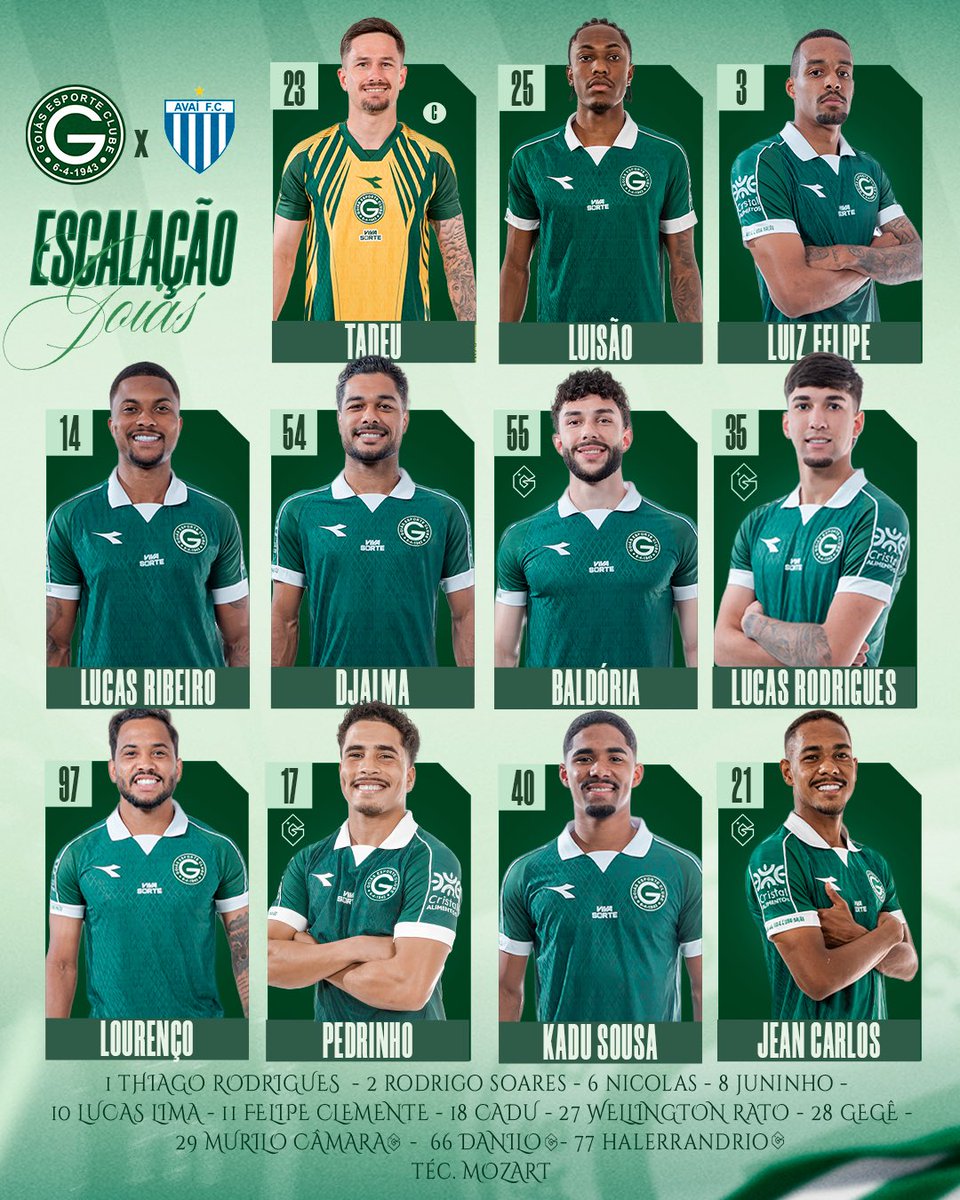 goiasoficial's tweet photo. O #MaiorDoCentroOeste está escalado para a 29ª rodada do Brasileirão Série B. 💚
#GECxAVA
#brasileiraob
#esmeraldino
#GoiasEC https://t.co/9Uqw2ATXAO