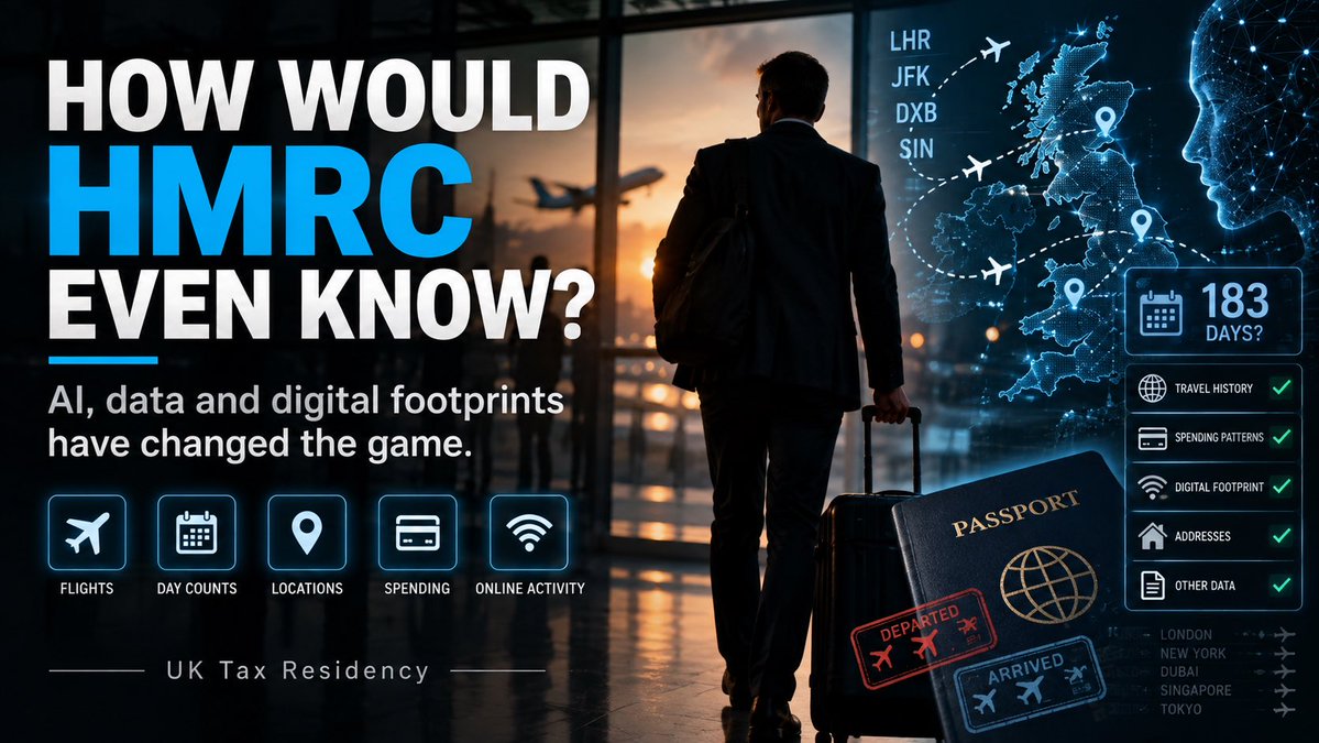 theanimeguy110's tweet photo. “How would HMRC even know?”

A client said this to me recently.

He’d had enough of the UK and wanted to become non-UK resident, but wasn’t exactly thrilled when I started explaining the Statutory Residence Test and UK day-count rules.

His response was basically:

“I’m small fry. Once I leave, how are HMRC even going to know how many days I’ve been back in the UK?”

A few years ago, you might have understood the logic.

HMRC famously used to have people physically observing cash businesses to work out whether the numbers stacked up.

Today? The world is very different.

More data. More digital footprints. Better technology. Increasing focus on international tax and residence.

And over the last few months, I’ve personally seen more HMRC enquiries questioning people’s UK residence positions — including people who definitely wouldn’t consider themselves “big fish”.

The lesson?

Don’t assume HMRC won’t look just because you think the numbers aren’t big enough.

UK tax residence can turn on a surprisingly small number of days — and getting it wrong can be expensive.

Got a UK residence question? Drop me a DM 👊

#UKTax #TaxResidency #HMRC #InternationalTax