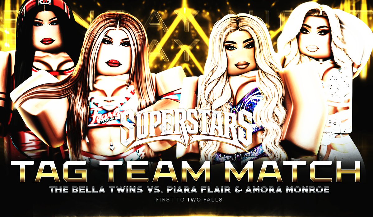 RRWPLUS's tweet photo. #RRWSuperStars | TONIGHT | 3:30PM ET

The unlikely pairing of @danced0ll and @TheAmoraMonroe will team up to take on the pair of @Numba1Maddie and @kill4jayla!

Will the Bella Twins be able to pick up a huge victory of ro wrestling icons? https://t.co/BUkidEDXRk
