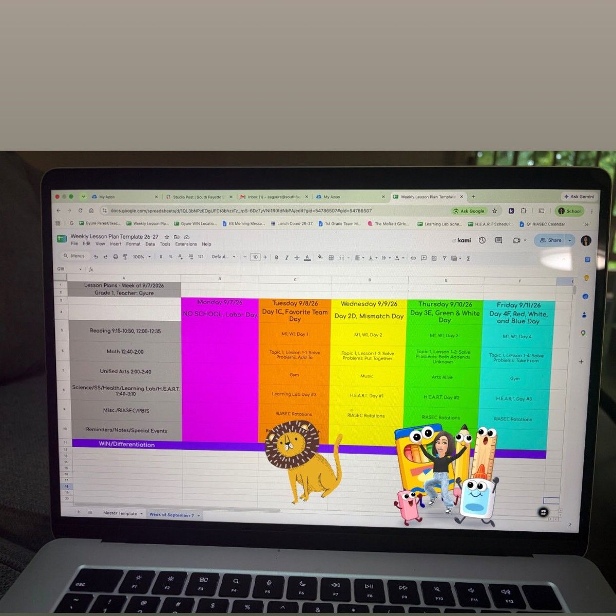 SouthFayetteEA's tweet photo. Emily Gyure spent her Saturday morning writing next week's lesson plans, her parent newsletter, and finishing her required ethics training. 💚📚 #SouthFayetteEA #WeAreSFEA #AsLongAsItTakes #Solidarity #FirstGrade https://t.co/TJsMj0sC9f