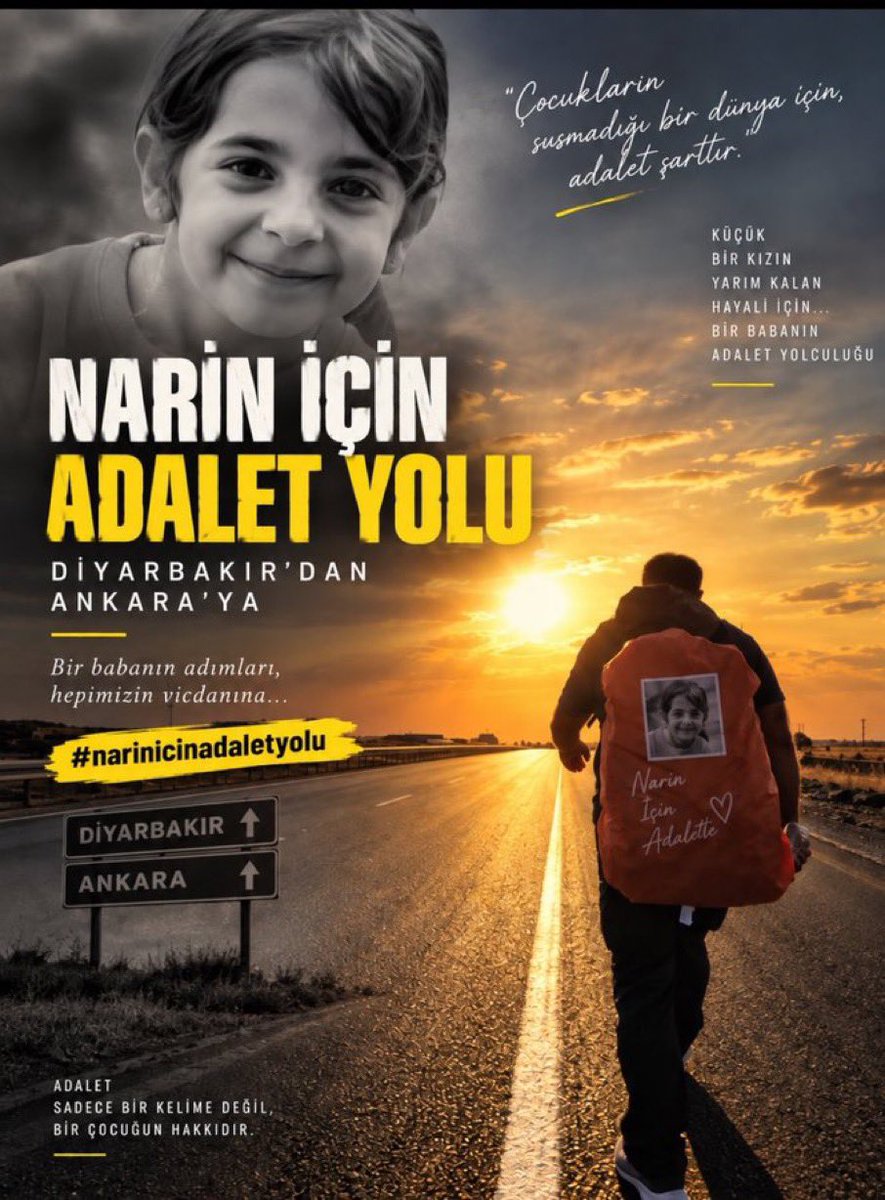 Sedatsl12's tweet photo. Bu yürüyüş her akıl sahibi insanın vicdanınadır.
Bugün bu zulme sessiz kalanlar şunu unutmasınlar adalet yarın onlara lazım olacak.
#NarinİçinAdaletYolu https://t.co/JEPsjDS9YD