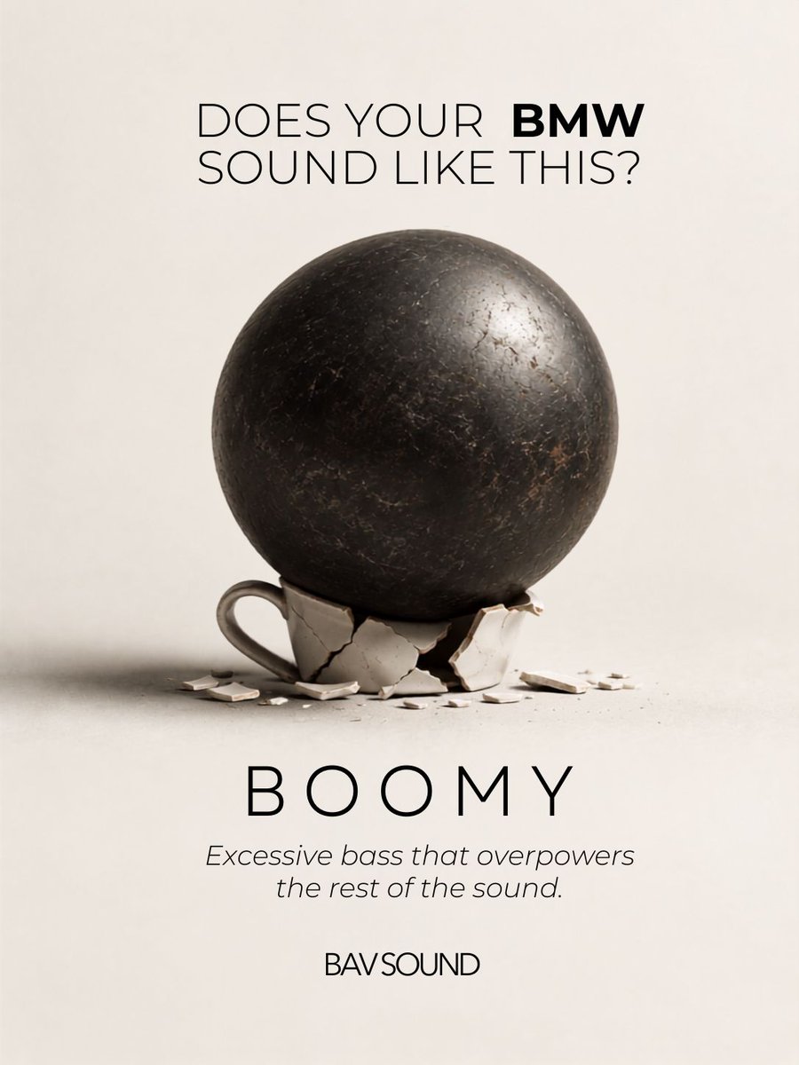 bavsound's tweet photo. Bass is supposed to support the music, not take it hostage.

A boomy system can make low frequencies feel loose, exaggerated, and overpowering.

The Bavsound solution: Ghost Underseat Subwoofers. https://t.co/eRek4IxOV6