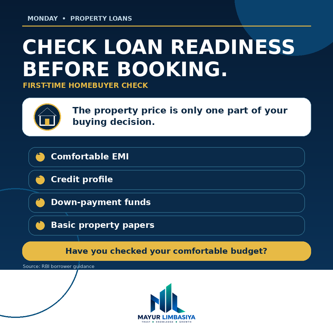 MayurFinancial's tweet photo. Before paying a booking amount, check whether the loan, down payment and EMI fit comfortably.

A dream home should not begin with avoidable financial stress.

Have you checked your loan readiness? #HomeLoan https://t.co/uLD9jXaDoQ
