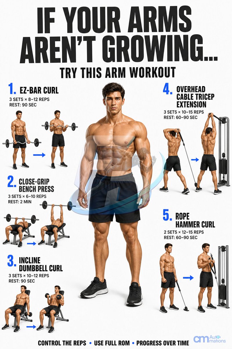 Fit_Decoded's tweet photo. Heavier curls are not progress if your reps get shorter. Keep a comfortable full range of motion and a steady body position. Add reps first, then weight without changing your form. #StrengthTraining #ArmTraining #FitDecoded https://t.co/7hke3sJVnP