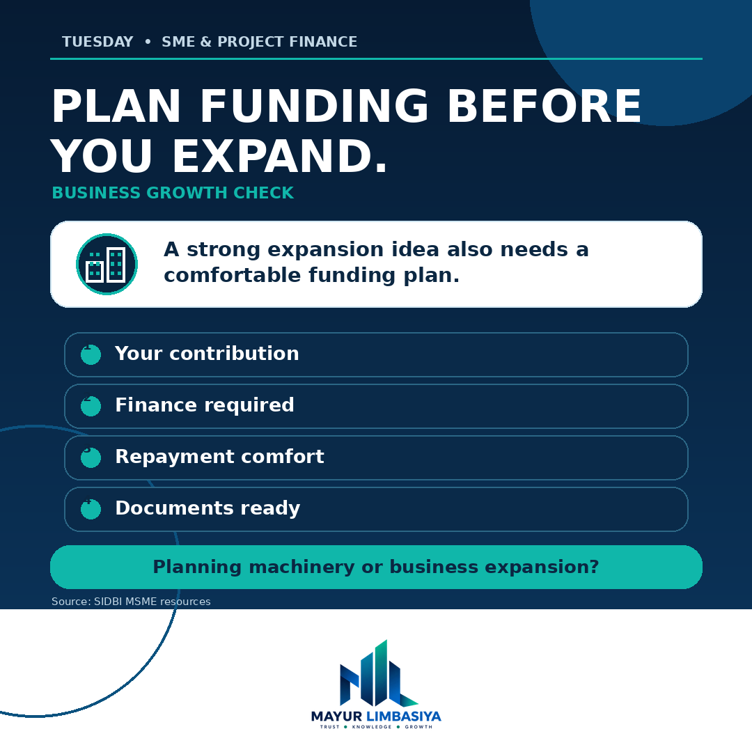 MayurFinancial's tweet photo. Business expansion should start with a funding plan—not a payment commitment.

Know your contribution, finance need, repayment comfort and document readiness first.

Planning machinery or expansion? #SMEFinance https://t.co/ZR3Hdj9sOp