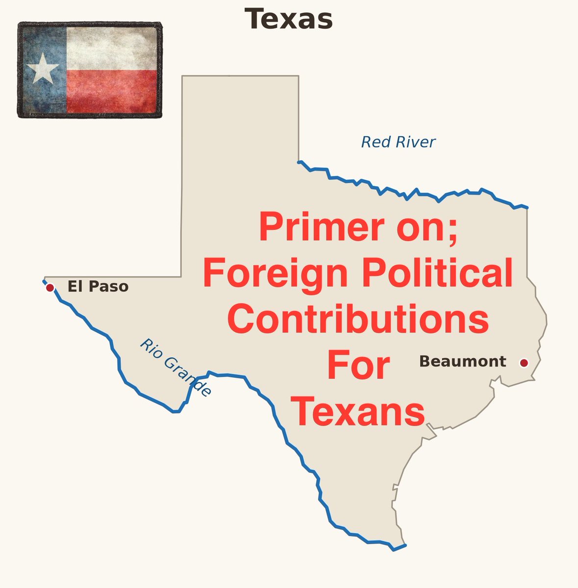 DocPeteChambers's tweet photo. RE: FOREIGN INFLUENCE CAMPAIGN CONTRIBUTIONS 

Texas voters,

I’m going to make this simple.

On the Texas Gubernatorial trail I held a standard that was very clear.

I was offered money with what I would consider “strings attached.”

My answer to them;

“If the contribution came from a country of origin that was not located between “Beaumont and El Paso, nor between the ‘Red’ to the ‘Rio Grande’ rivers” it did not make a lick of sense to take it. 

Period. 

~ Doc