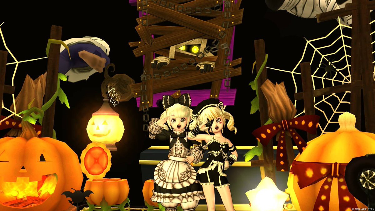 chanmi_DQ10's tweet photo. ハロウィン仕様の
パシャ活スタジオ（仮）🎃👻

なんだけど、フレさんがお誕生日だたので真ん中にドデカケーキ置いた🍰♡

いつもスタジオ（仮）作るたびに1番に遊びに来てくれるのらぶい🥹🫶🏻 https://t.co/K1G5ba4jcD