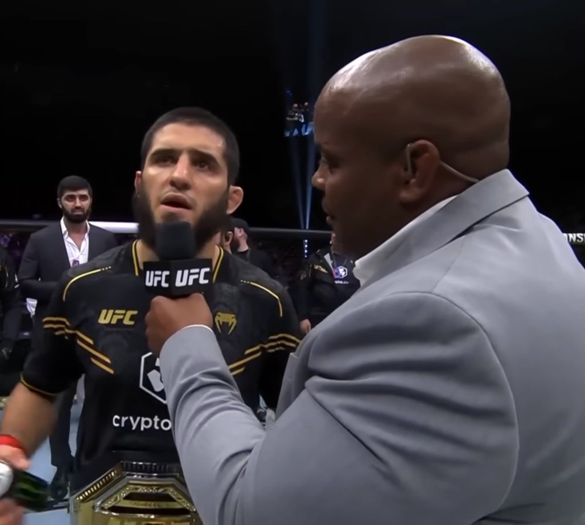 AntiGuruMMA's tweet photo. UFC has ALREADY started REMOVING posts that are talking about Sean Sharafs octagon interview when he talked about FREE PALESTINE🏆

UFC also cut out Islam Makhachevs interview at UFC 294 when he said he’s not celebrating because of Palestine. If you go look at his UFC 294 octagon interview on youtube, they deliberately cut that part out to keep awareness about Palestine low. 

It’s so dirty how the UFC handles themselves. My post was at 500k and it’s the first post of mine that was ever taken down.