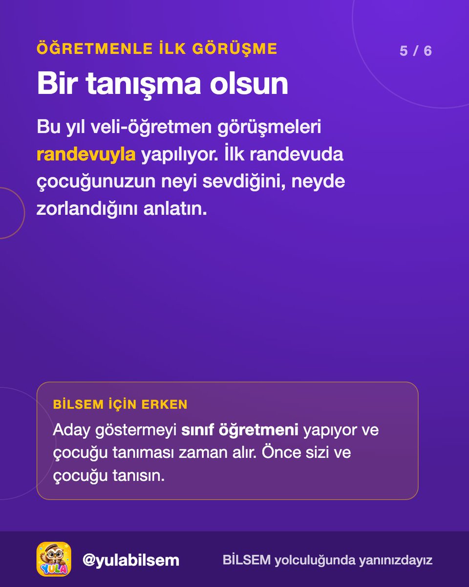 yulabilsem's tweet photo. Öğretmen randevularında ilk görüşmeyi tanışmaya ayırın. BİLSEM'i konuşmak için henüz erken; Ekim'de detayları paylaşacağız.

Kaydetmeyi unutmayın! Takvim açıklanınca duyuracağız.

#bilsem #yulabilsem #okulauyum #ilkokulveli #velirehberi https://t.co/iJcyj09ehx