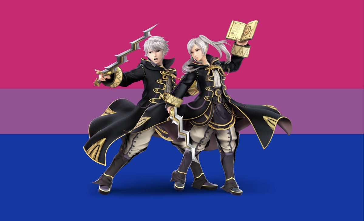 raspberryssoda's tweet photo. Bisexual flag for bisexuals who love Robin fire emblem 👍 https://t.co/BEPfxZ3I16