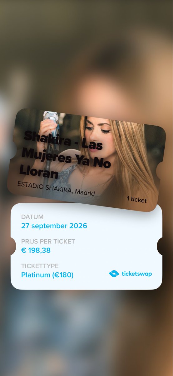 Alejandra_RC's tweet photo. Anyone looking for a Shakira ticket in Madrid next Sunday? https://t.co/fTGTyyvf1A https://t.co/N8Xn1XgG16