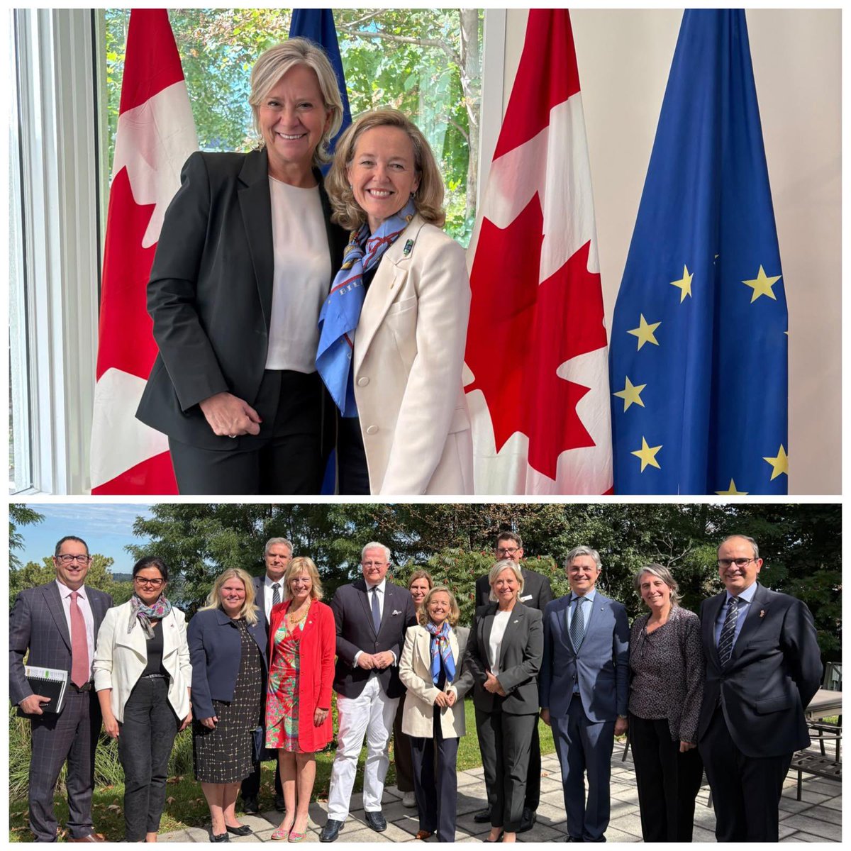NadiaCalvino's tweet photo. 🇪🇺🇨🇦 Very productive meeting with EU member states' ambassadors to Canada.

Our partnership is rooted in common values and a deep commitment to multilateralism.

As Europe's financing arm, the @EIB can play a key role in fostering our shared economic interests. https://t.co/WDxbVfRX1U