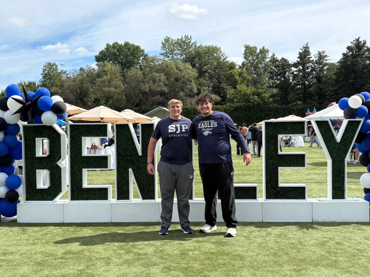 NickYebba's tweet photo. Great day at @FootballBentley for Junior Day. Thank you to @Coach_OOmoyeni and @TheCoachGriggs for having me. Can’t wait to get back for another game.  #FLIGHT https://t.co/jriW26eYJr