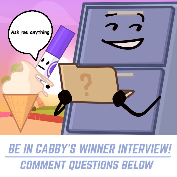 markericecream's tweet photo. Déjà vu! 
Got a question for our Season 3 champion (and Cabby)? ASK AWAY!!!!! 
#inanimateinsanity https://t.co/uuI7M4vzVI