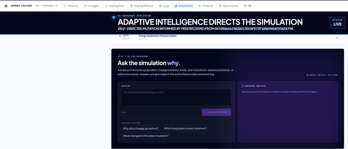 HarmonicEvo's tweet photo. If you have any questions about the biome, scroll down to AI Lab Assistant and ask him anything.

https://t.co/2dN17aEJF9 https://t.co/DjnAVqoZXj