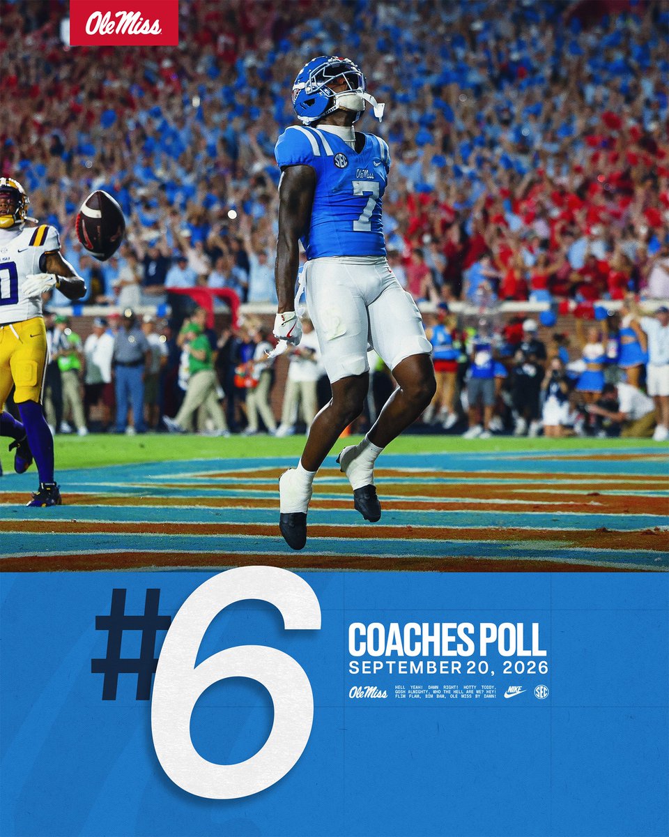 OleMissFB's tweet photo. New poll just dropped 📈 https://t.co/RPzd0NeW00