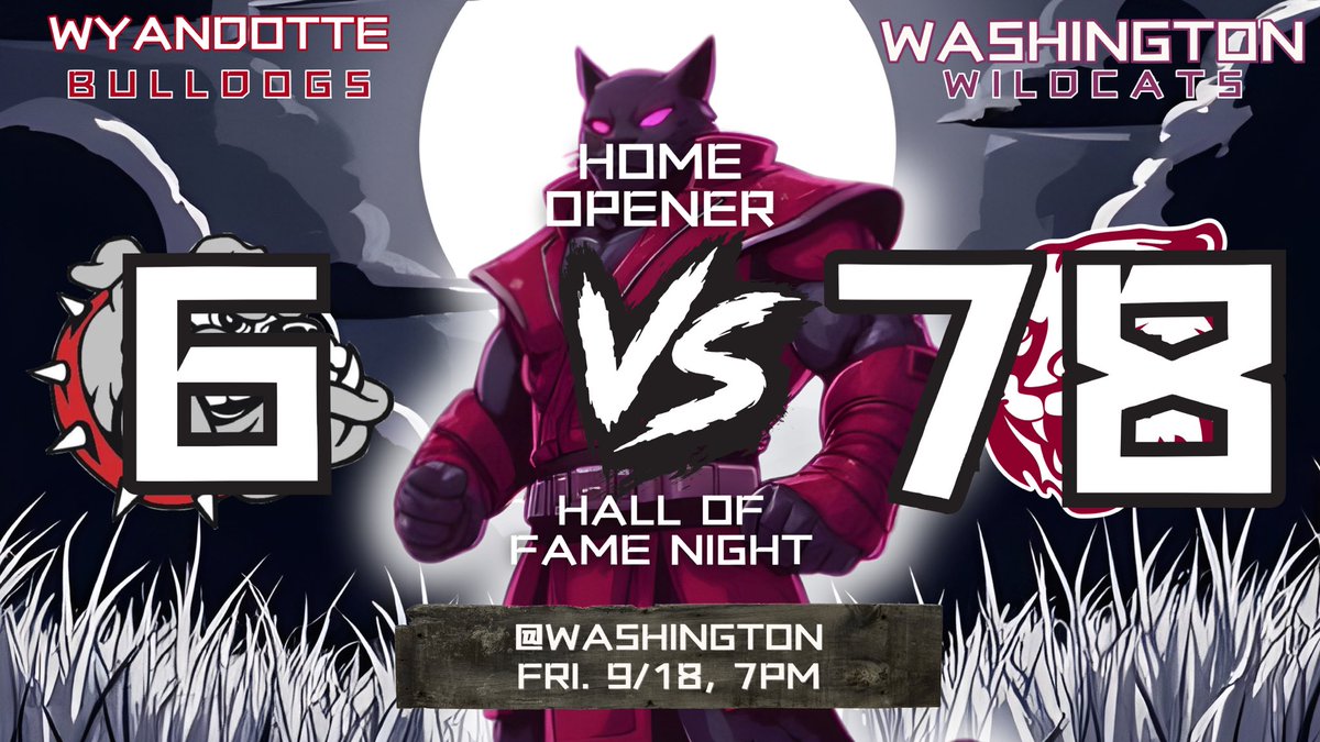 WashHouseFB's tweet photo. With Hall of famerβs in the house both new and old Wash House Continues to roll with another dominant performance against the Bulldogs winning 78-6. The Wildcats have now started the season 3-0 for the 4th time in the last 7 seasons. #WhoseHouse #WashHouse #WildcatCounty https://t.co/qE8BlesZRR