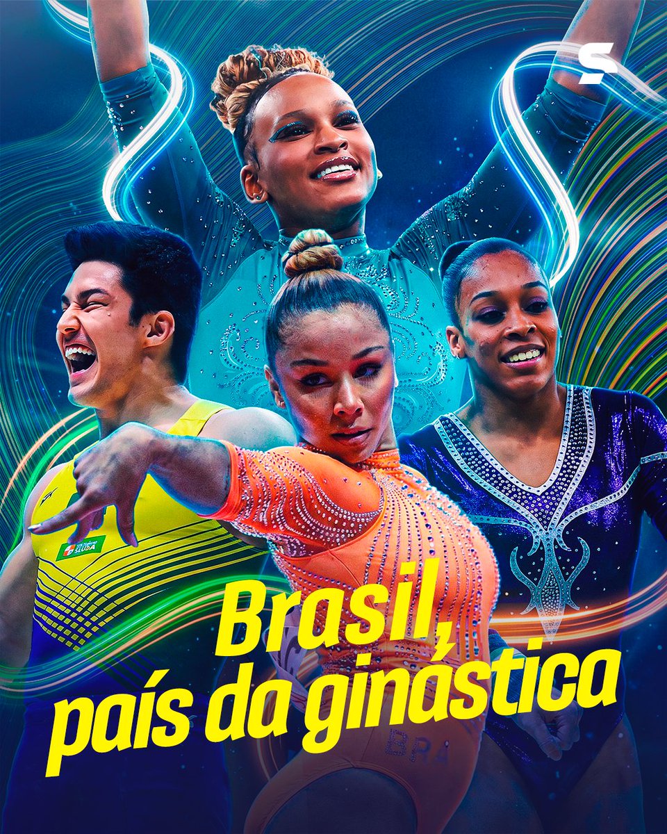 sportv's tweet photo. O PAÍS DA GINÁSTICA! 🤩🇧🇷

O Brasil tá saindo recheado de medalhas depois dessa etapa da Copa do Mundo de Ginástica Artística, na Hungria! Com Flávia Saraiva, Rebeca Andrade, Lorrane Oliveira e Arthur Nory, o país conquistou SEIS medalhas, sendo TRÊS de ouro, duas de prata e uma de bronze. É tudo nosso, torcedor! 🇧🇷🔥

📸: Getty Images

*Contém texto alternativo.

#GinasticaNoSportv #FlaviaSaraiva #RebecaAndrade #ArthurNory #LorraneOliveira