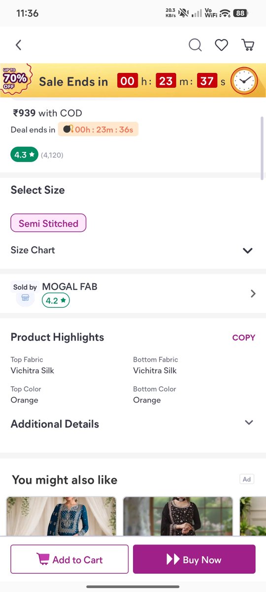 Amanigxao's tweet photo. @meesho_support @Meesho_Official Bug on Creator Club for post 5 Sep '26 (ID: s-430572627). Catalog price is ₹877-₹939, but system tracked sales as ₹214, cutting my commission. Order is delivered &amp; confirmed. Please fix the backend bug &amp; credit balance. https://t.co/JlOZw8HGND