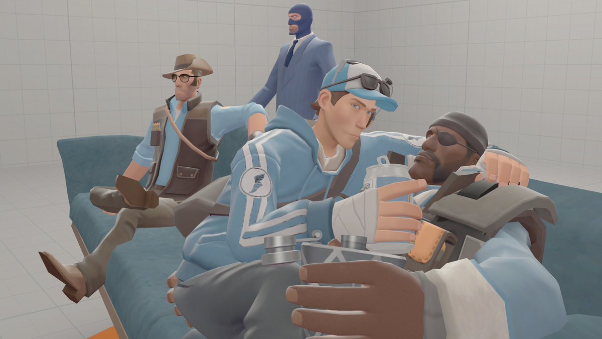 GremMilkshake's tweet photo. okaayyy finneeee here’s the demoscout and medic&amp;pauling WIP cuz the race is still going and i gotta show something 

tips and criticisms are accepted and begged for just don’t make fun of me 👁️👁️ https://t.co/eYUA2hAmMk